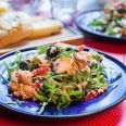 Mediterranean salad with fish