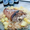 Shank with sauerkraut and potatoes