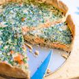 Quiche with trout