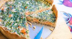 Quiche with trout